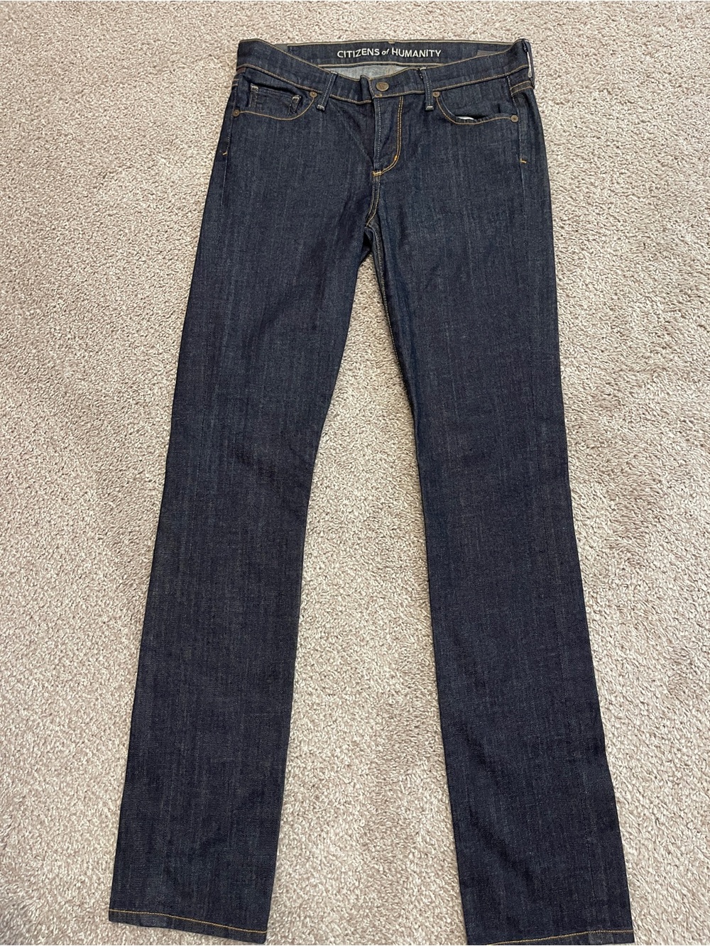 Citizens of Humanity Elson Medium Rise Straight Leg Dark Wash Jeans Size 28